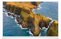 Mykines Cliffs and Coastline Aerial