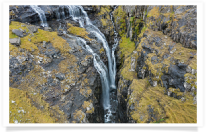 Narrow Gorge Waterfall Aerial