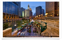 Riverside Dining along Chicago River