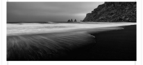 Vik Beach black and white