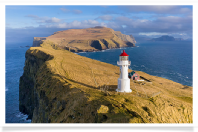 Mykines Holmur Lighthouse Aerial