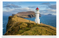 Mykines Holmur Lighthouse Aerial