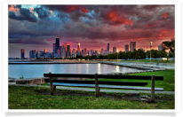 North Ave Skyline & Red Sky