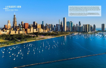 Monroe Harbor Aerial, Chicago, IL. Published in September 2017 issue of Drone Magazine UK.