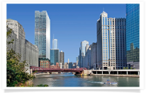 Chicago River Downtown & Powerboat