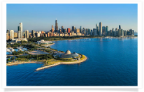 Monroe Harbor Planetarium Aerial