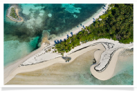 Tahiti Beach Shoreline Aerial
