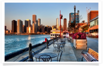 Navy Pier Walkway and Skyline